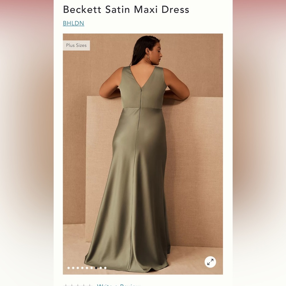 BHLDN Champagne Beckett dress EUC - Picture 6 of 6